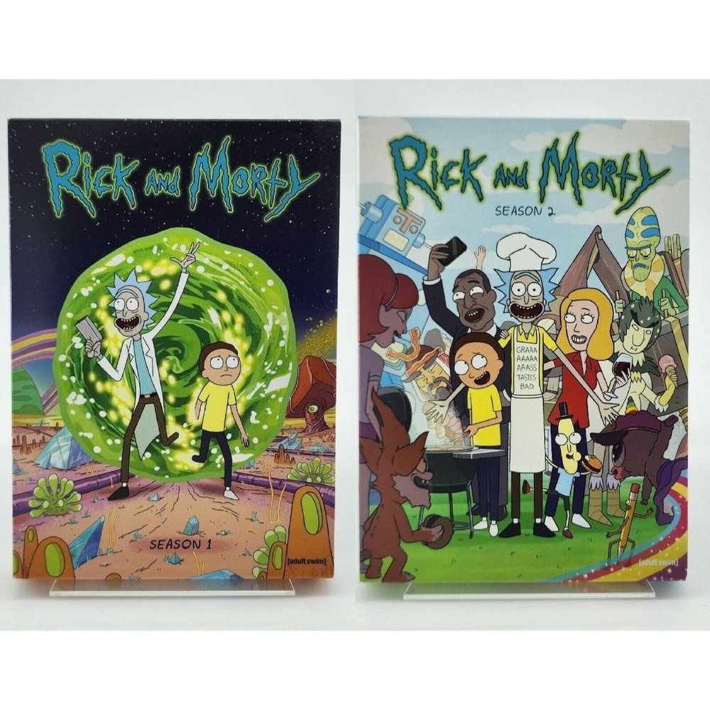 Rick and Morty: Seasons 1 &‎ 2 (DVD, 2014-16) with Slipcovers
